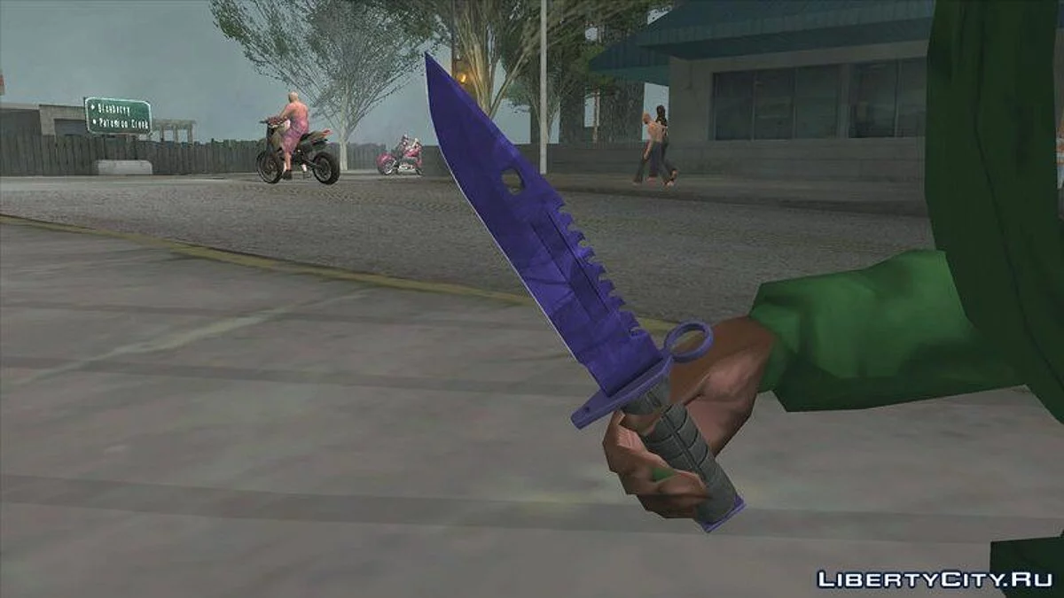CS:GO M9 Багнет | Doppler Sapphire / GTA San Andreas