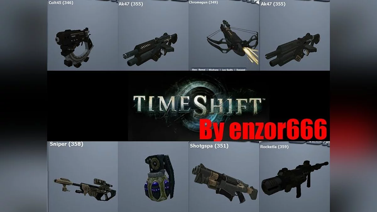 Pack d'armes TimeShift / GTA San Andreas