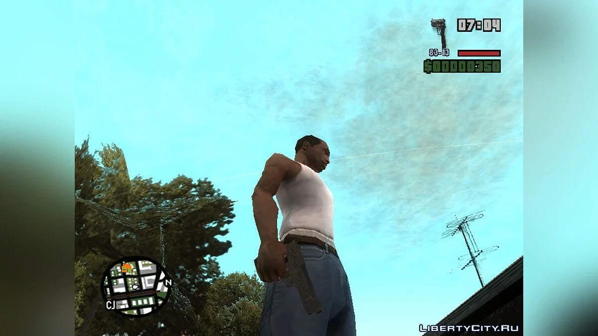 Two weapons from Call of Duty Modern Warfare 2 / GTA San Andreas