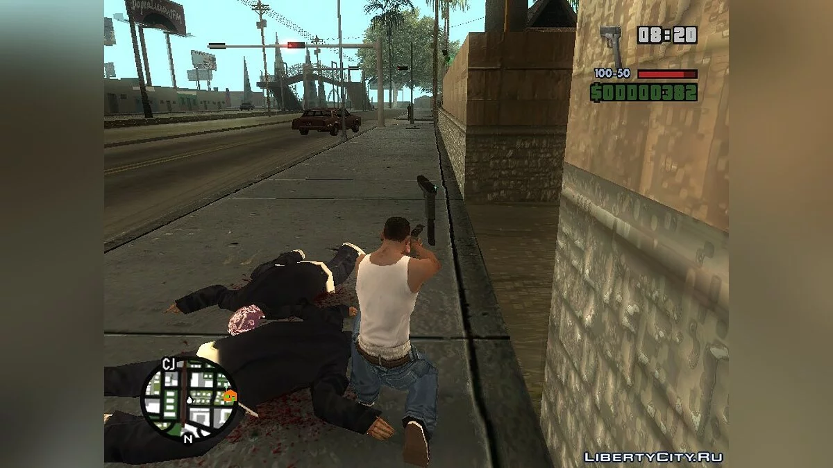 Two weapons from Call of Duty Modern Warfare 2 / GTA San Andreas