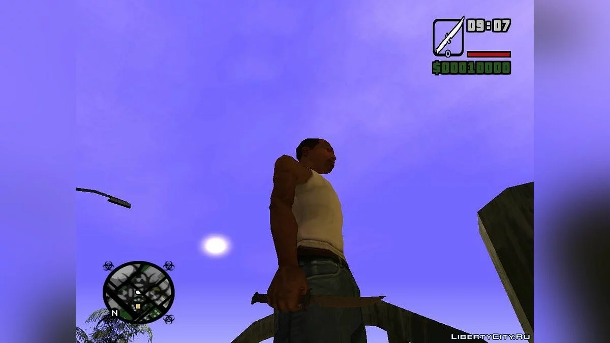 Faca e rifle de sniper / GTA San Andreas