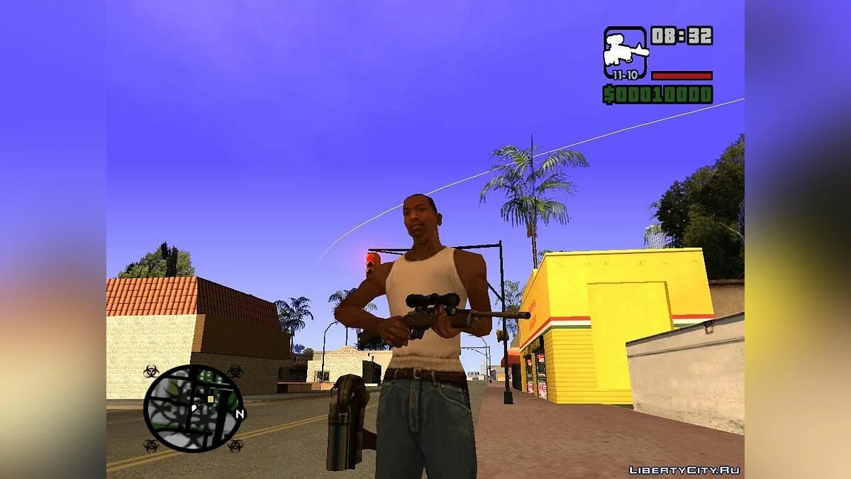 Faca e rifle de sniper / GTA San Andreas