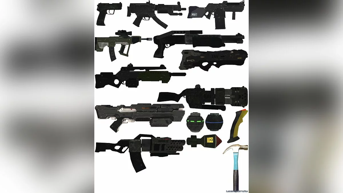Weapons from F.E.A.R and F.E.A.R - Extraction Point / GTA San Andreas