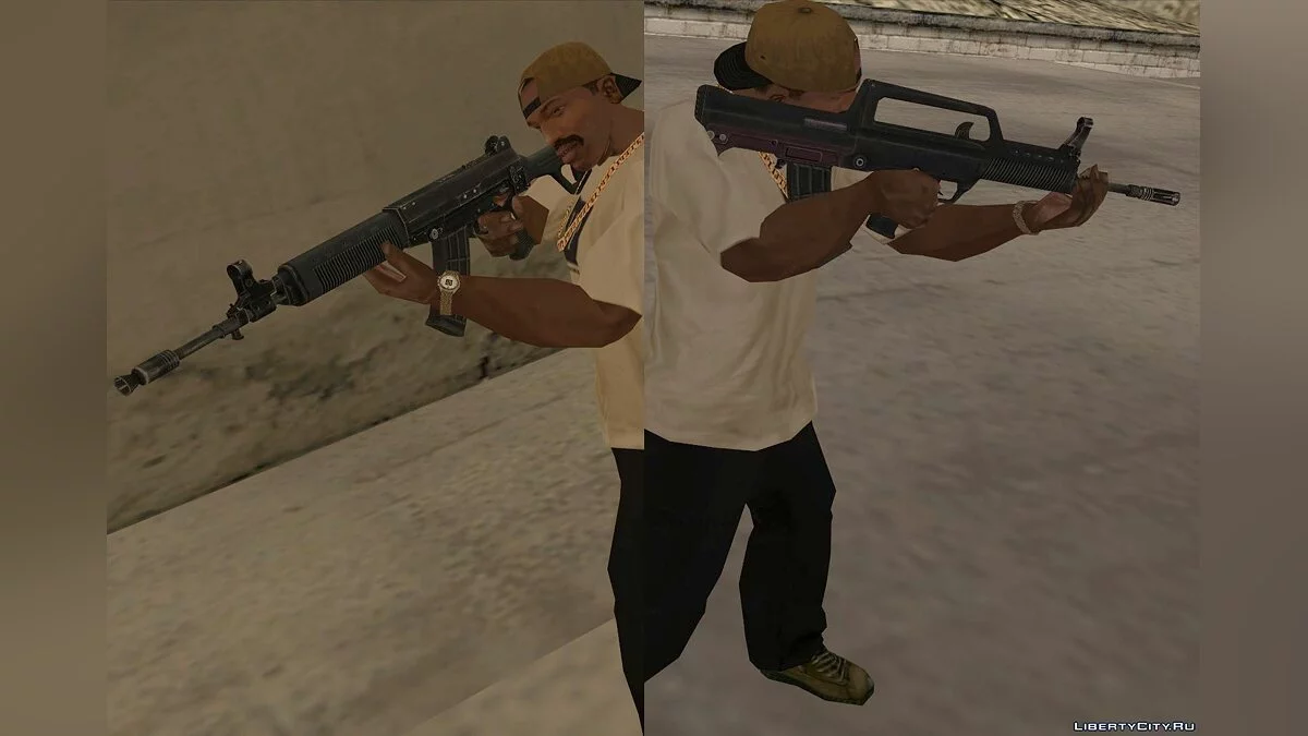Norinco QBZ-95-1 و QBZ-03 ، تحويل من جيش التحرير الشعبي / جي تي إيه سان أندرياس