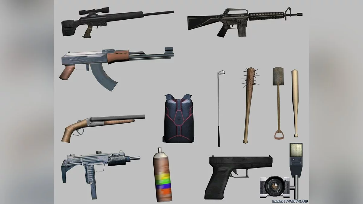 GTA San Andreas Beta Weapons v1.0 / جي تي إيه سان أندرياس