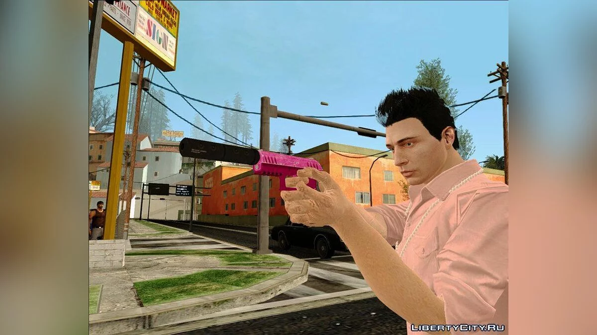 Paquete de Armas Rosadas de GTA V PC para GTA San Andreas / GTA San Andreas