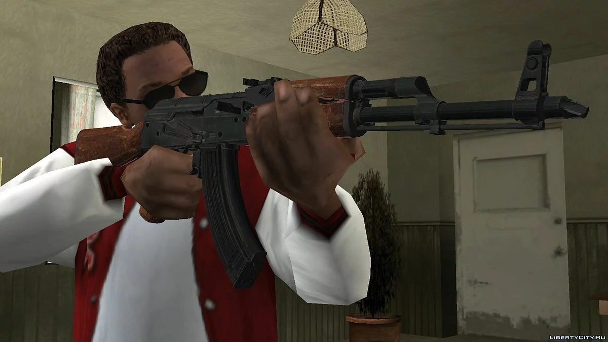AK-47 та AK-74u з Call of Duty Modern Warfare Remastered / GTA San Andreas
