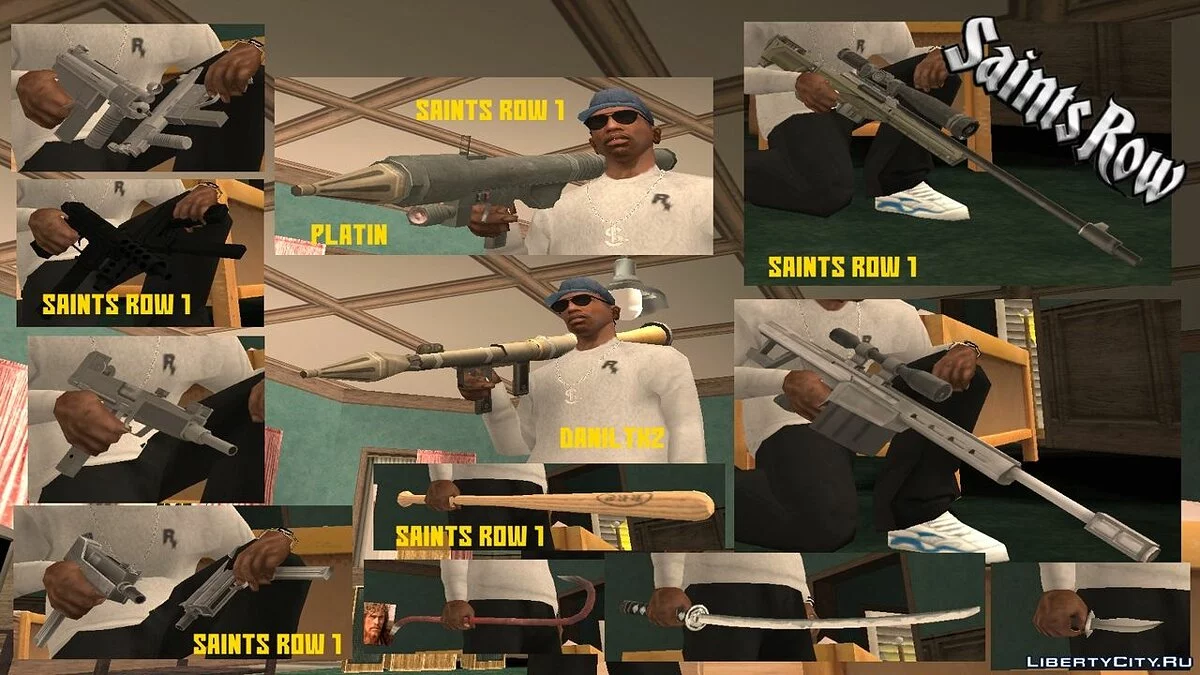 Зброя з Saints Row 1 та 2 / GTA San Andreas
