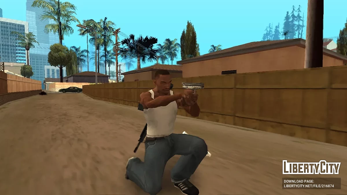Набір низькополігональних дробовиків та пістолетів / GTA San Andreas
