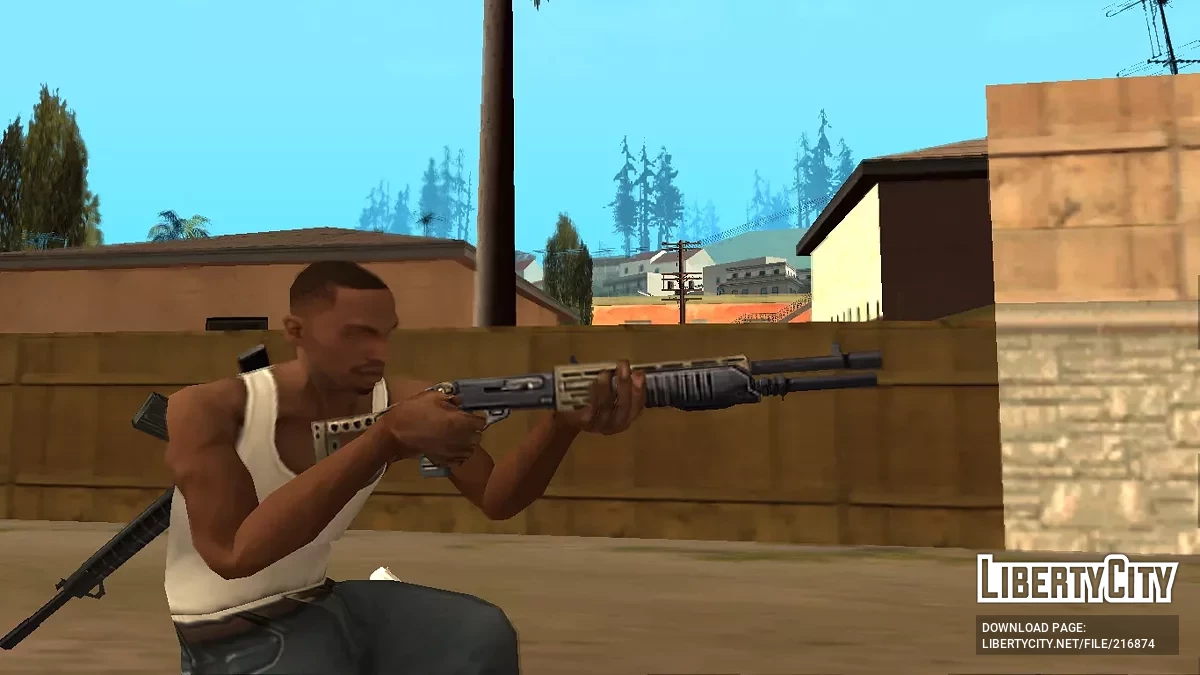 Набір низькополігональних дробовиків та пістолетів / GTA San Andreas