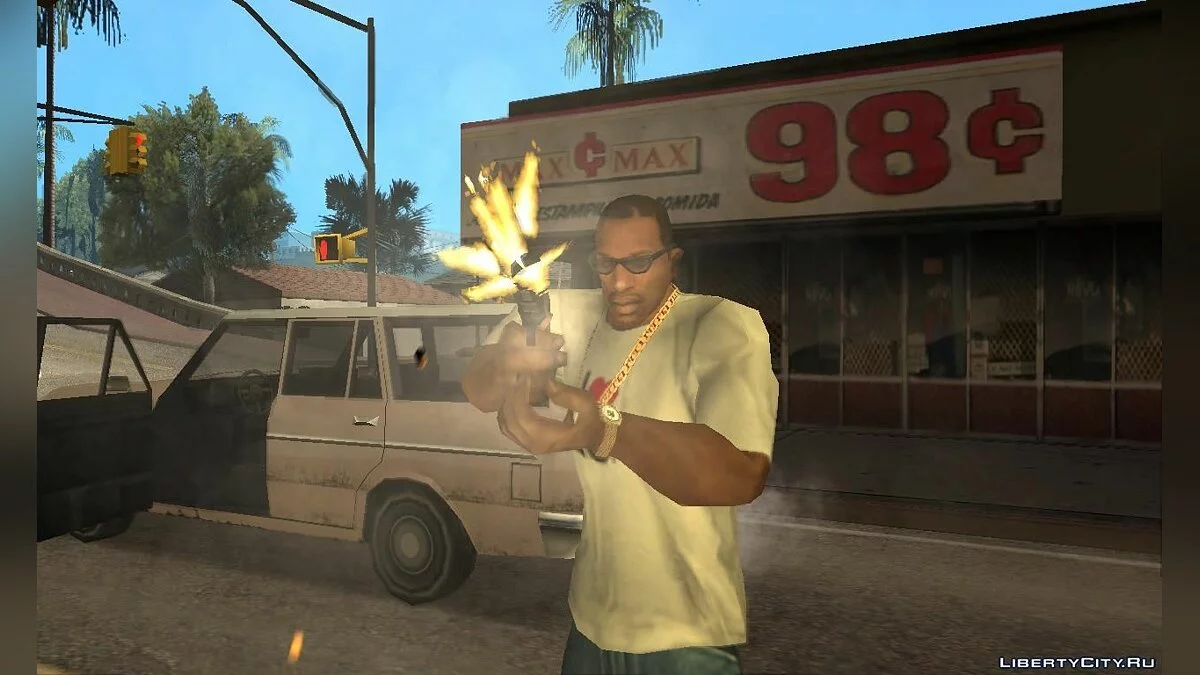 如GTA V中的穿甲手枪 / GTA San Andreas