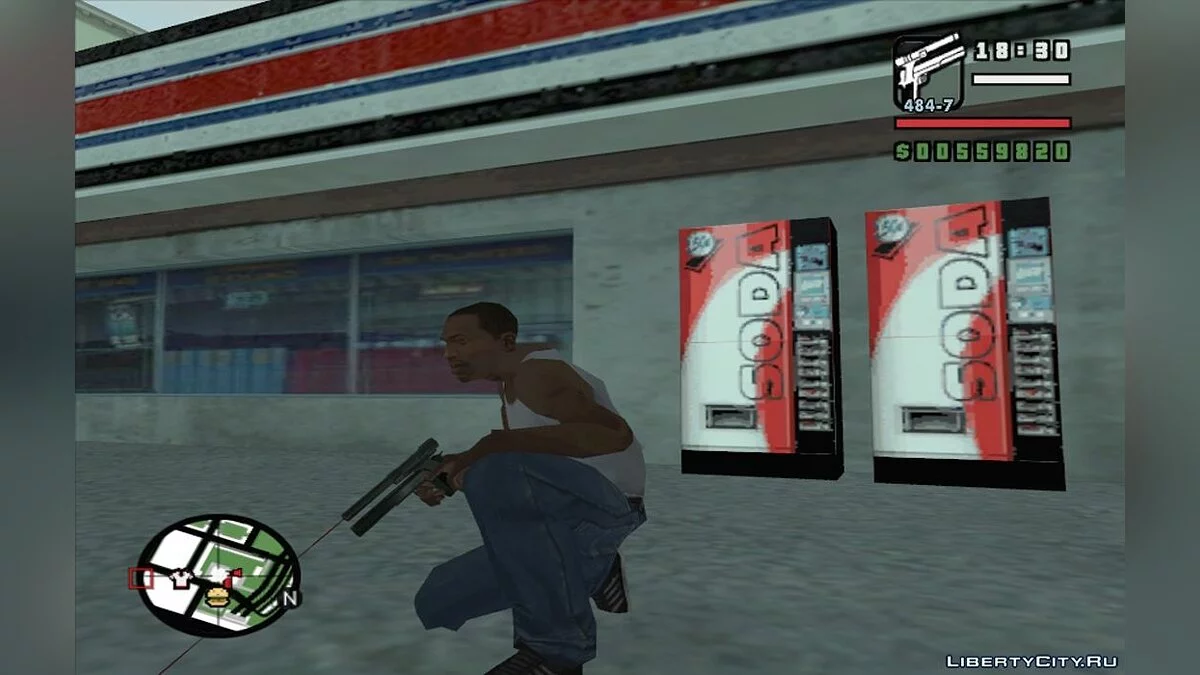 AMT Hardballer Longslide з лазерним прицілом / GTA San Andreas