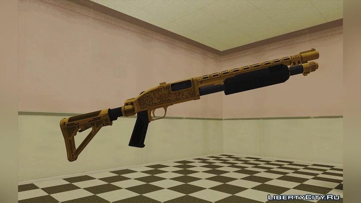 GTA V Pump Shotgun (Luxury Camo from Lowrider DLC) / GTA San Andreas