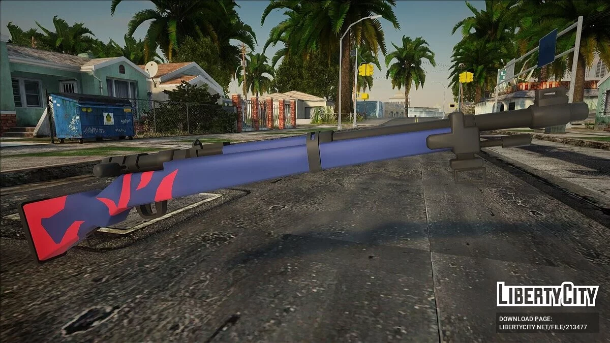 Rifle Hyakkaryouran do Blue Archive - Faísca da Juventude / GTA San Andreas