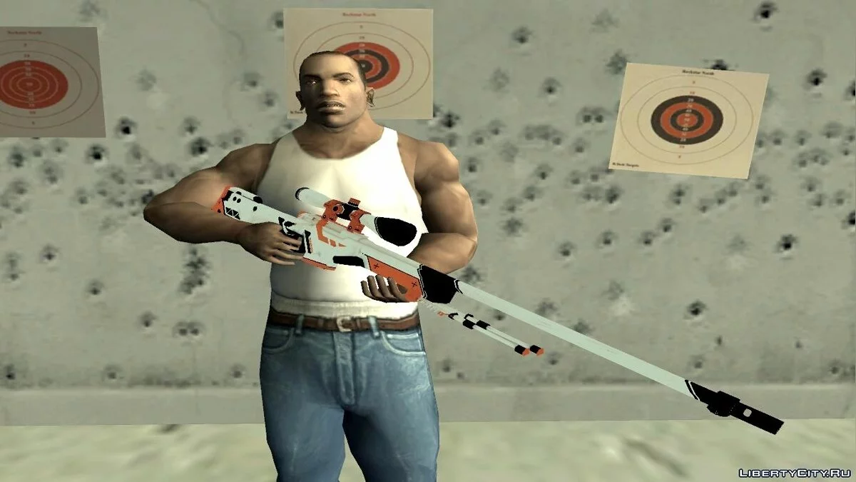 AWP de CS:GO ASIIMOV / GTA San Andreas