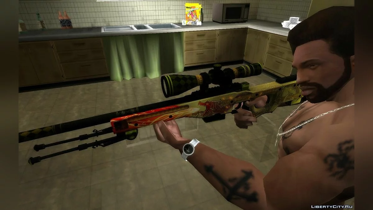 Awp Dragon Lore from CSGO / GTA San Andreas