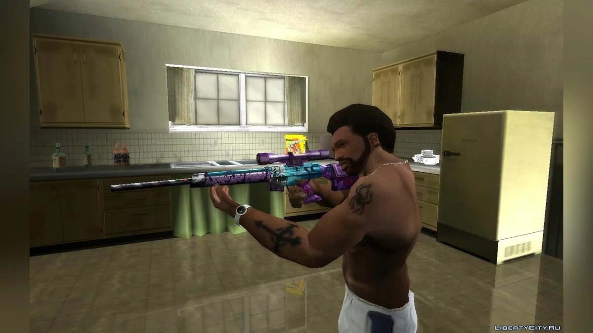 来自 SFPH Playpark 游戏的 Ghost PSG1 / GTA San Andreas