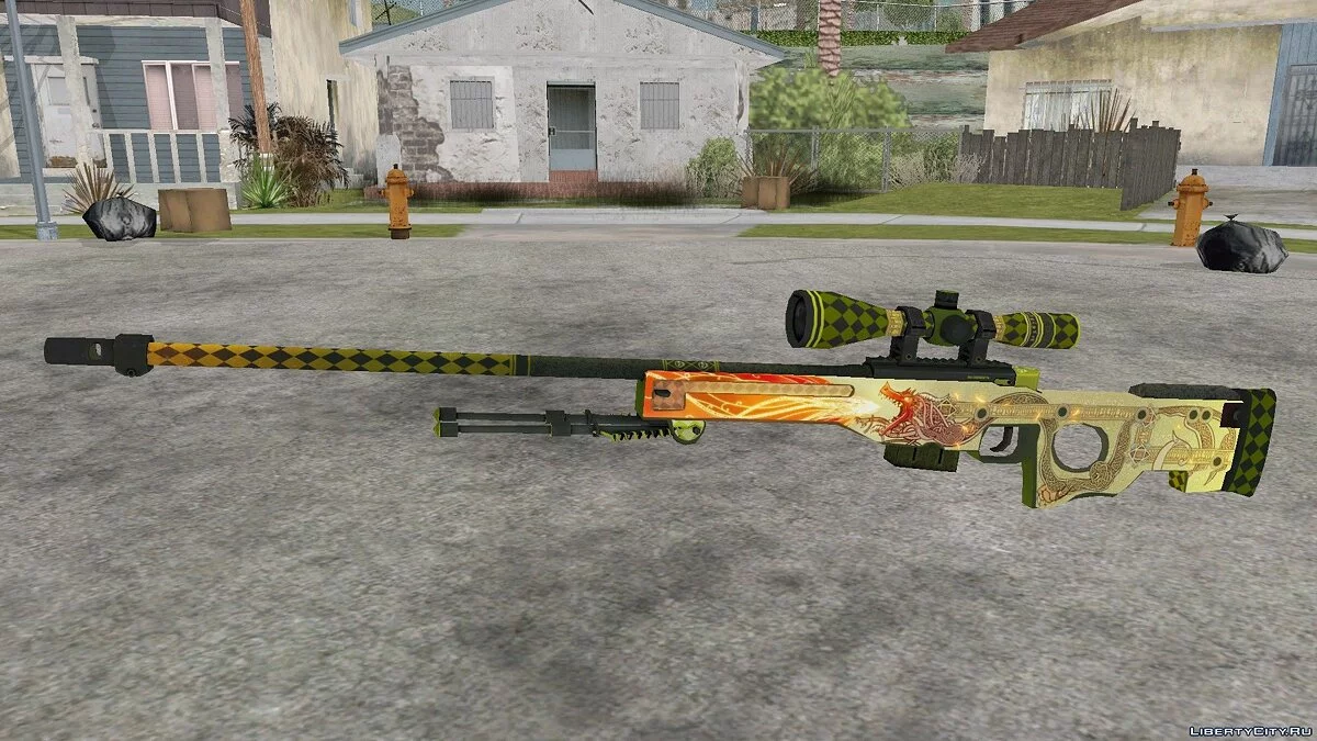 AWP Dragon Lore / جي تي إيه سان أندرياس