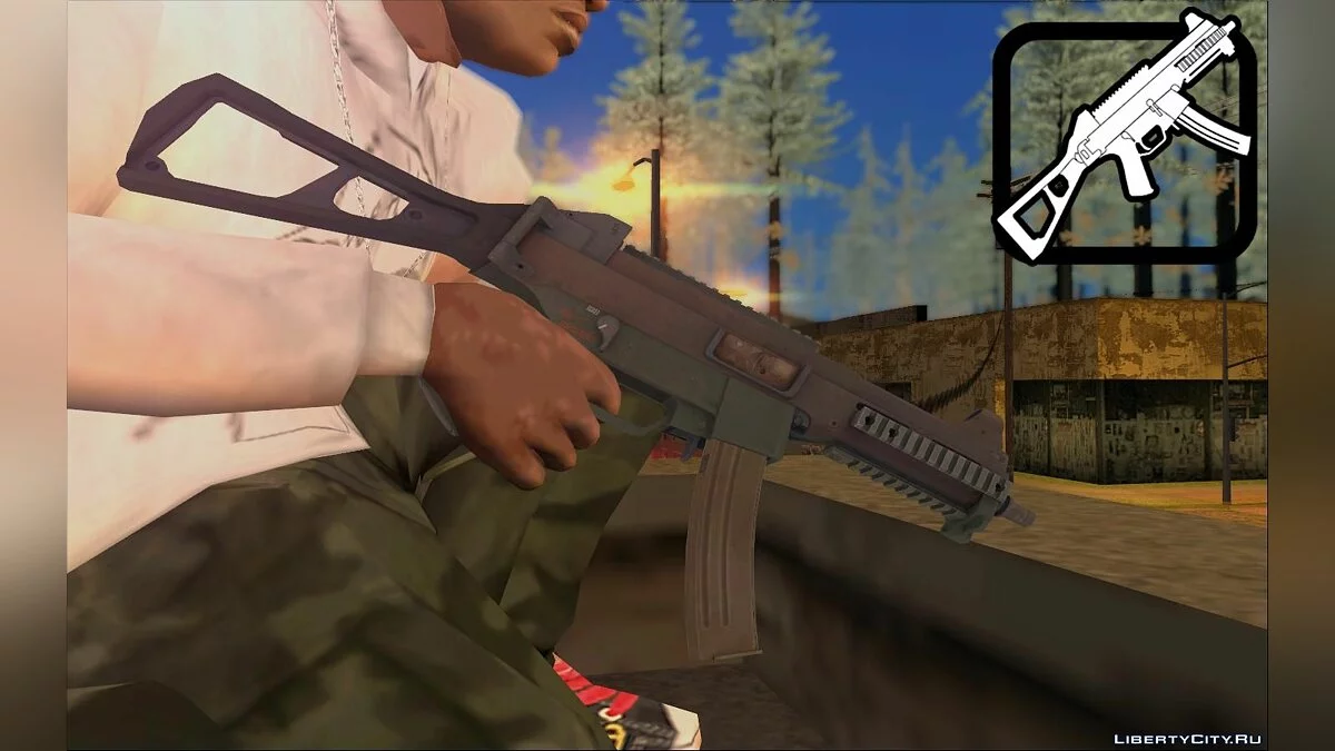 UMP dari Battlefield 4 / GTA San Andreas