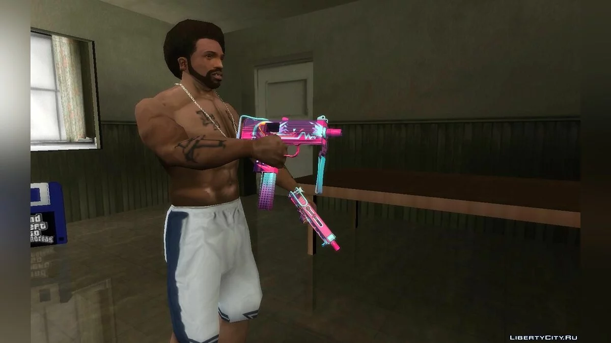 Mac-10 Neon Rider dari CS:GO / GTA San Andreas