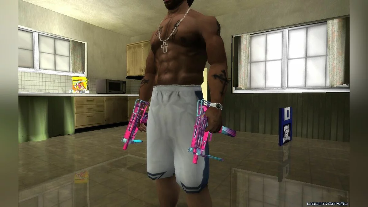 Mac-10 Neon Rider dari CS:GO / GTA San Andreas