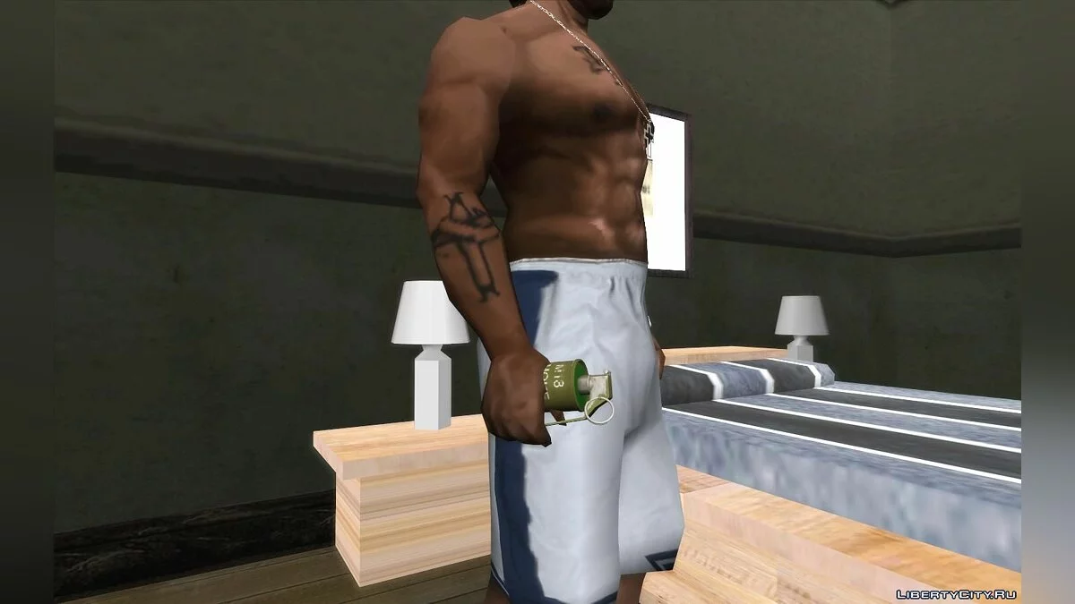 PUBG 游戏中的烟雾手榴弹 / GTA San Andreas