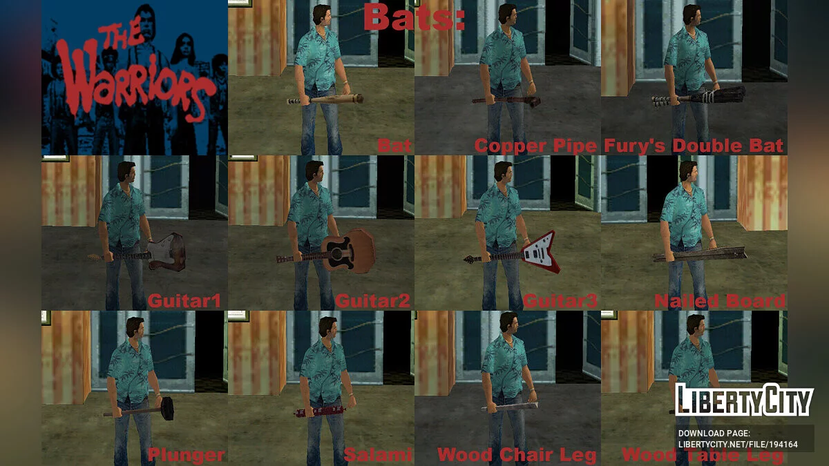 Збірка зброї з The Warriors (VС) / GTA Vice City