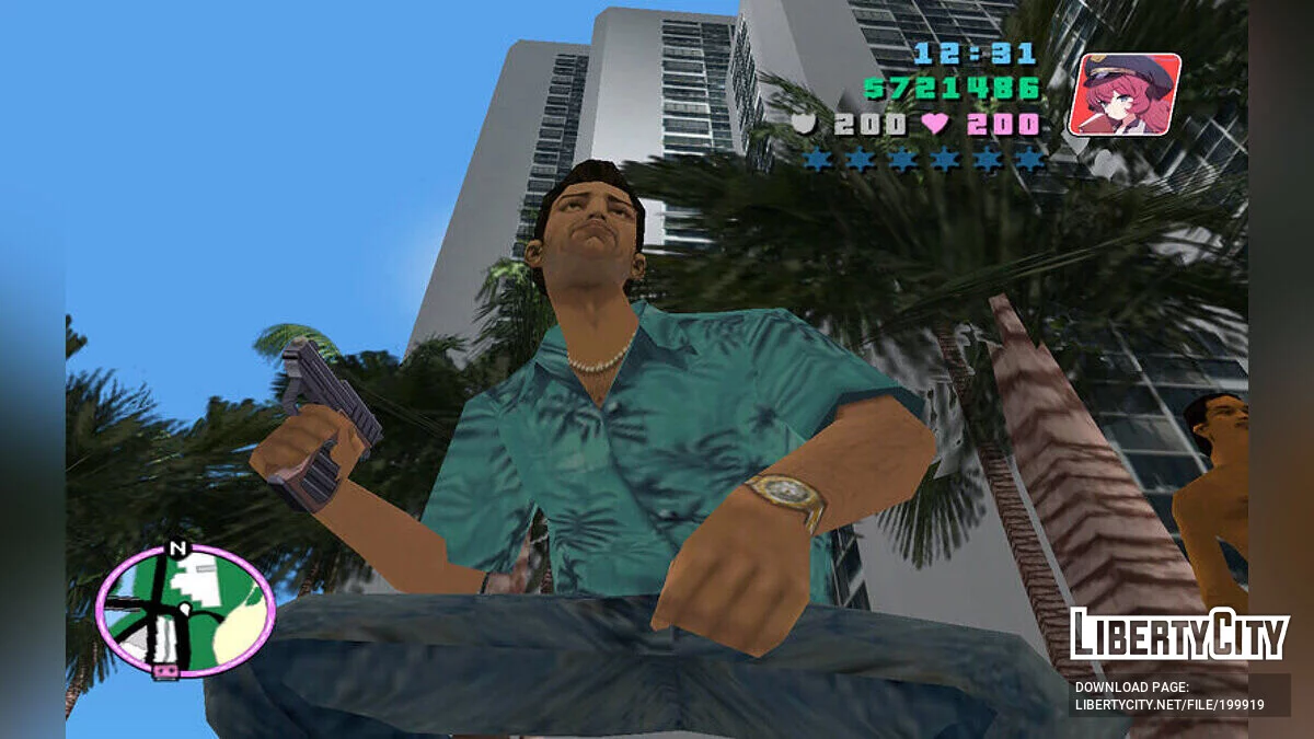 Pandemonium Society's Service Pistol из Blue Archive / GTA Vice City