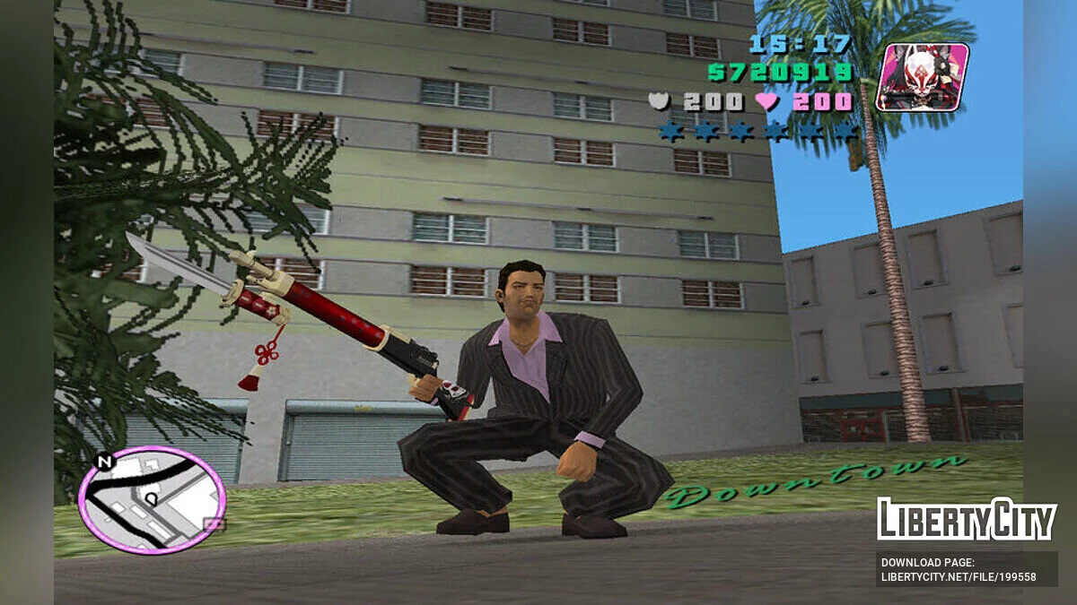 Crimson Calamity из Blue Archive / GTA Vice City