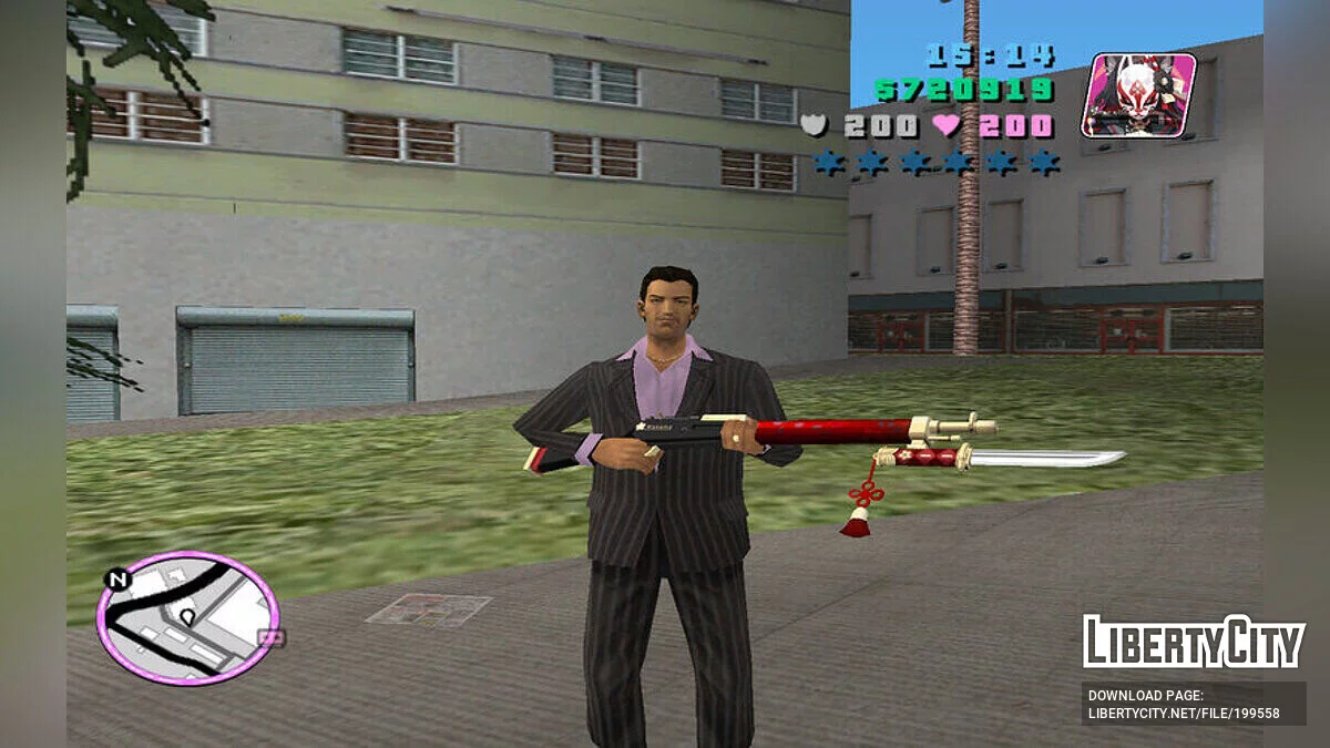 Crimson Calamity из Blue Archive / GTA Vice City