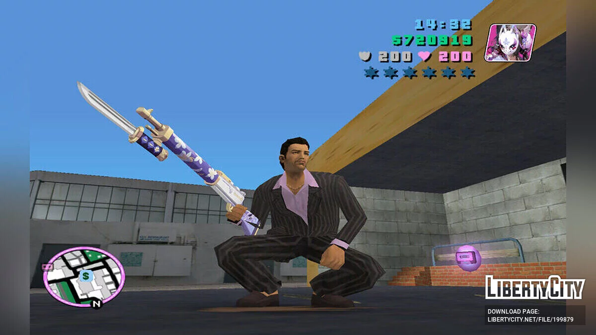 Crimson Calamity (Summer ver.) из Blue Archive / GTA Vice City