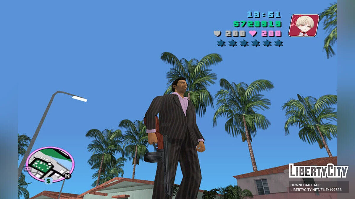 Balalaika de Blue Archive / GTA Vice City