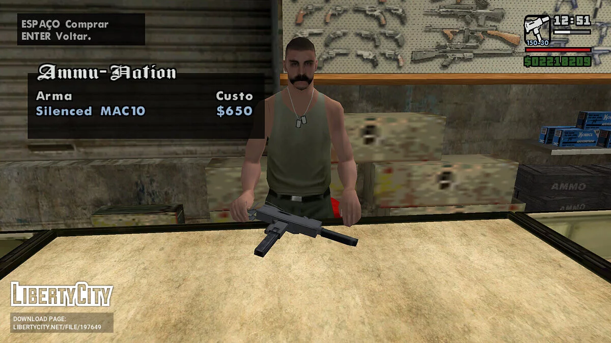 Beta VC Ingram MAC-10 Senyap / GTA San Andreas