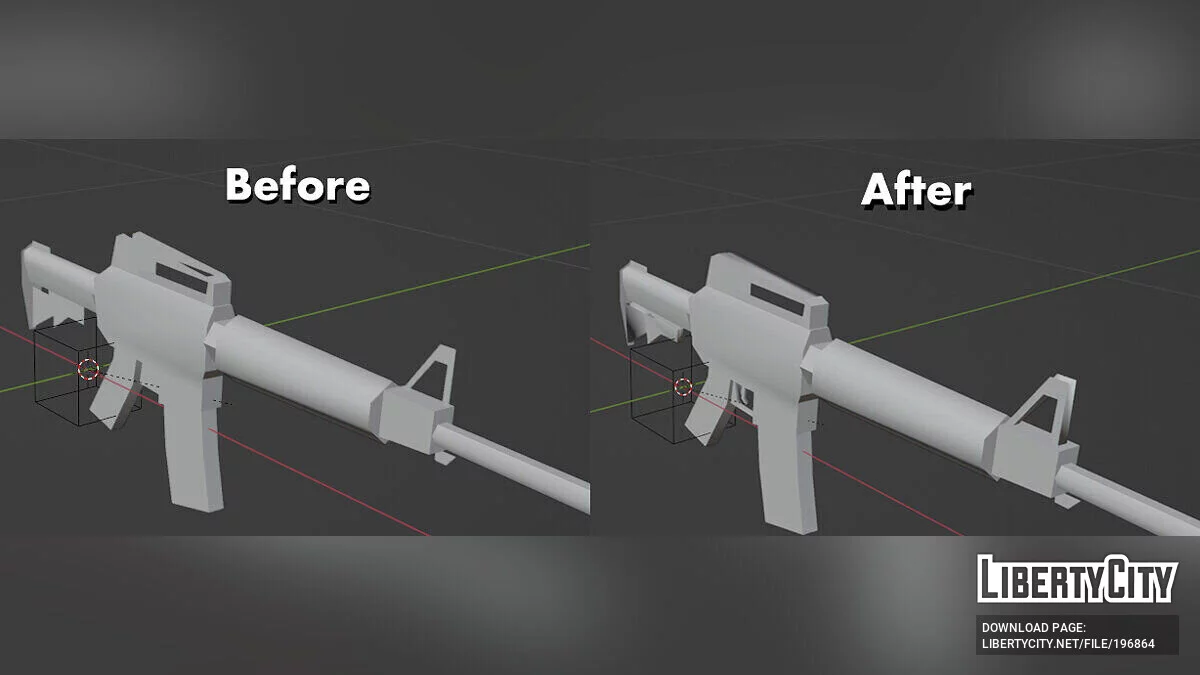 Fixed M4 - Modell aus GTA VC [Low Poly] / GTA San Andreas