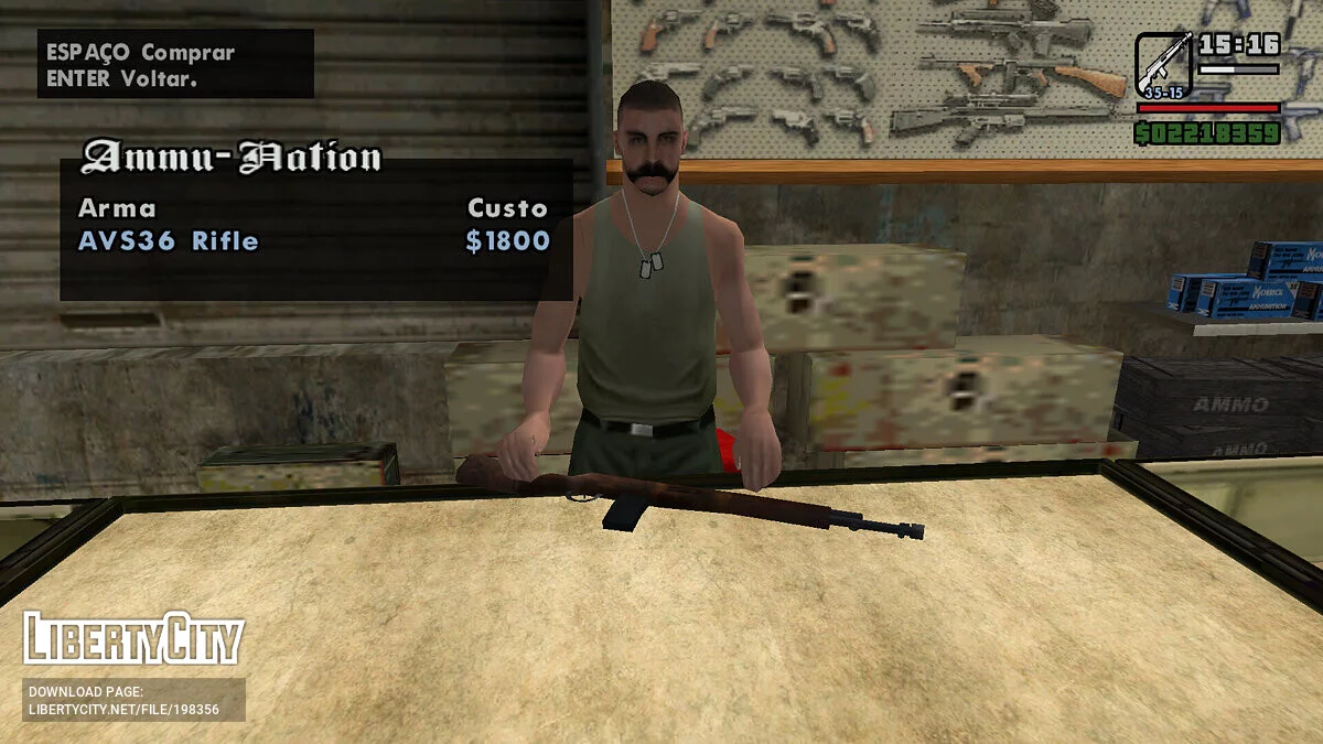 AVS-36 Rifle (SA Style) / GTA San Andreas