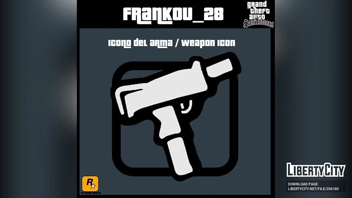BETA Uzi (Recriação de acordo com seu antigo ícone) / GTA San Andreas