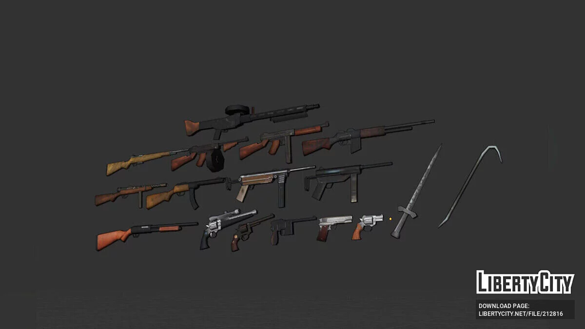 Mafia Retro Weapons Pack (SA Style) / جي تي إيه سان أندرياس
