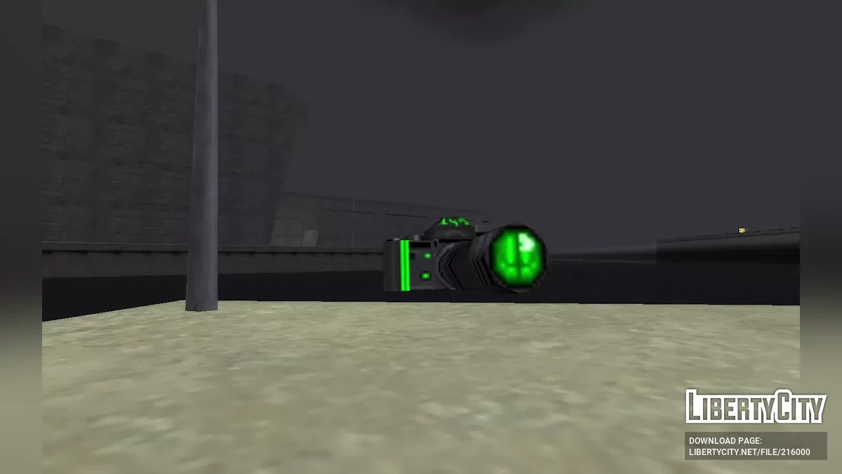 Senjata San Andreas Asli dengan Pewarnaan Hitam dan Hijau/Merah / GTA San Andreas
