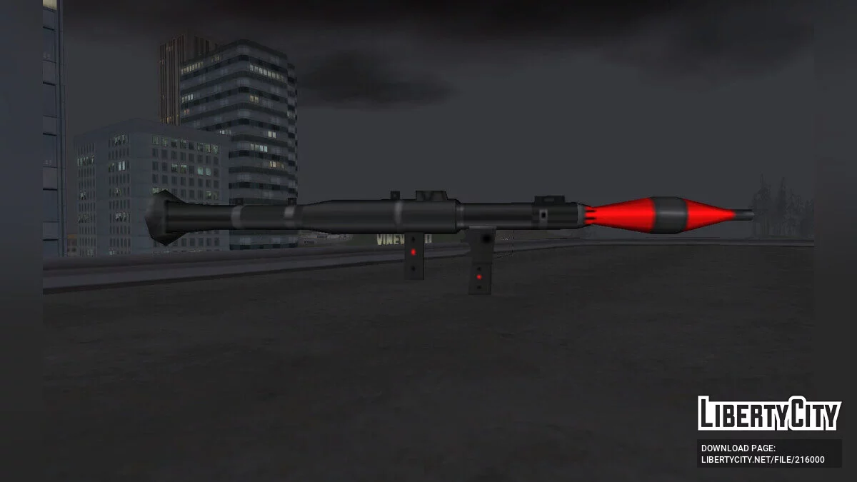 Senjata San Andreas Asli dengan Pewarnaan Hitam dan Hijau/Merah / GTA San Andreas