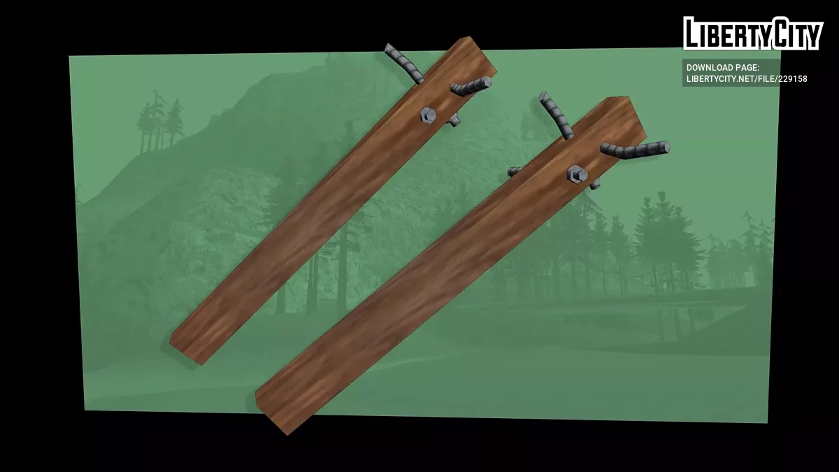 Prancha de madeira com barras de ferro / GTA San Andreas