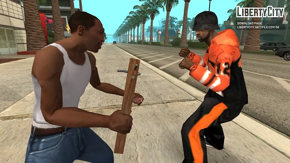 Prancha de madeira com barras de ferro / GTA San Andreas