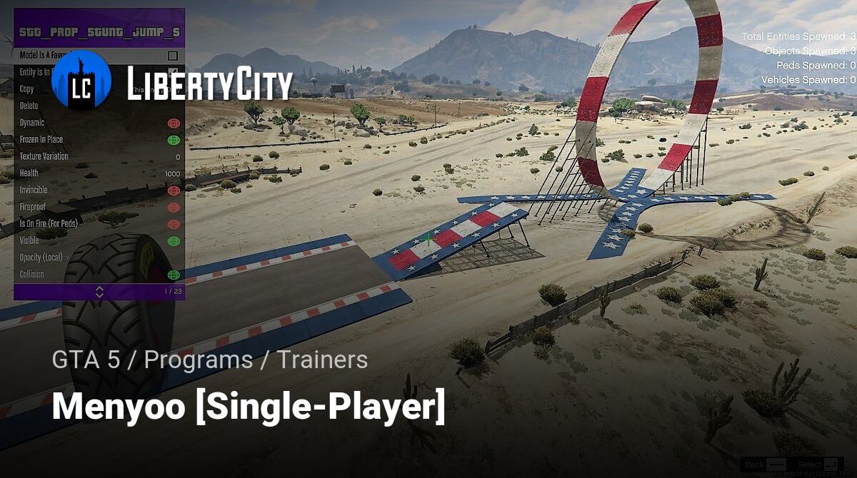 Download Menyoo PC [Single-Player Trainer Mod] for GTA 5