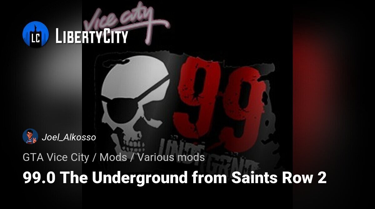 Download 99.0 The Underground from Saints Row 2 for GTA Vice City