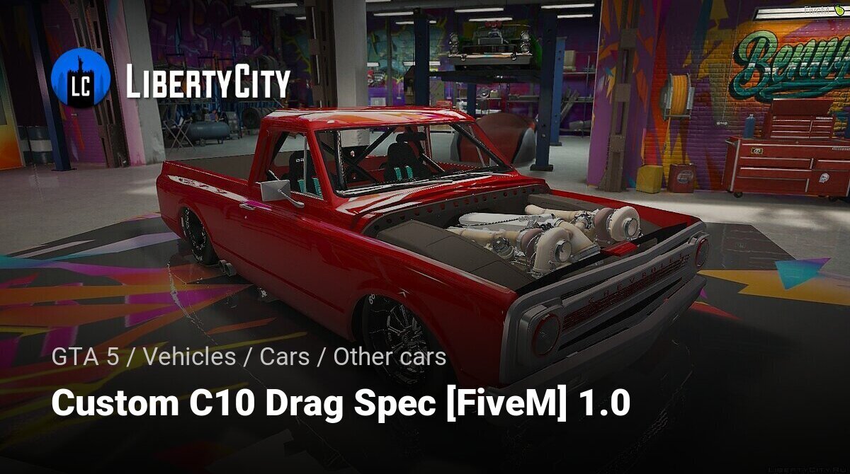 Download Drag Chevy Silverado Cat Eye Single Cab [FIVE-M] 1.0 for GTA 5