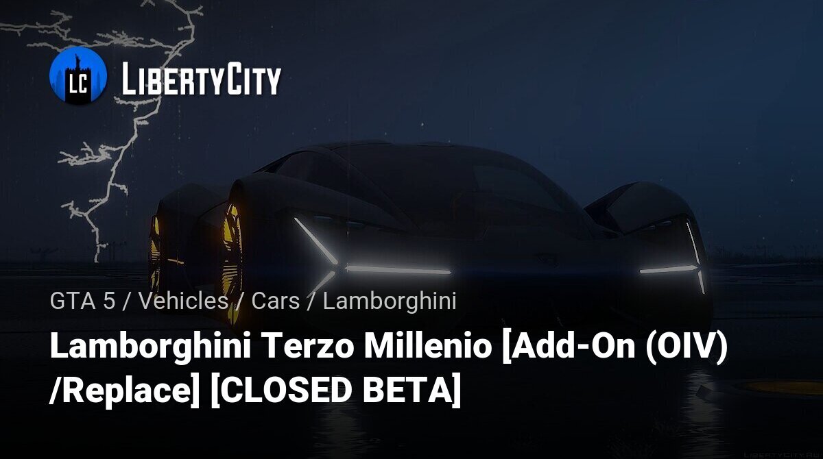 Lamborghini Terzo Millennio 2017〡add-on v5.0 for GTA 5