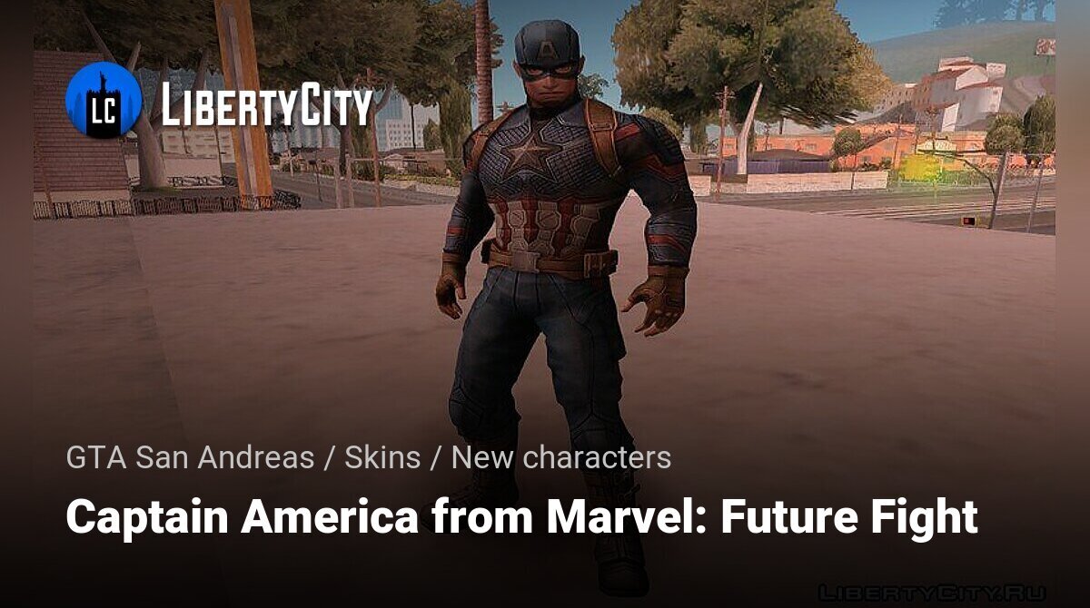 Download Captain America from Marvel: Future Fight for GTA San Andreas