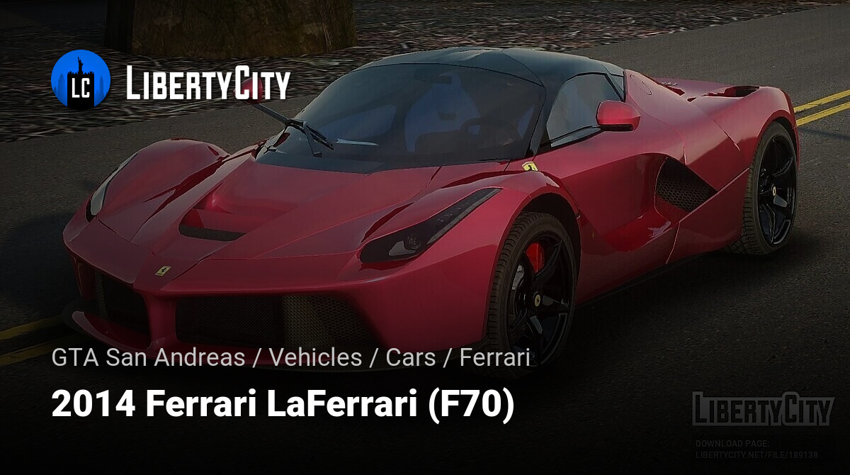 Mods GTA San Andreas: Ferrari LaFerrari (F70) 2014