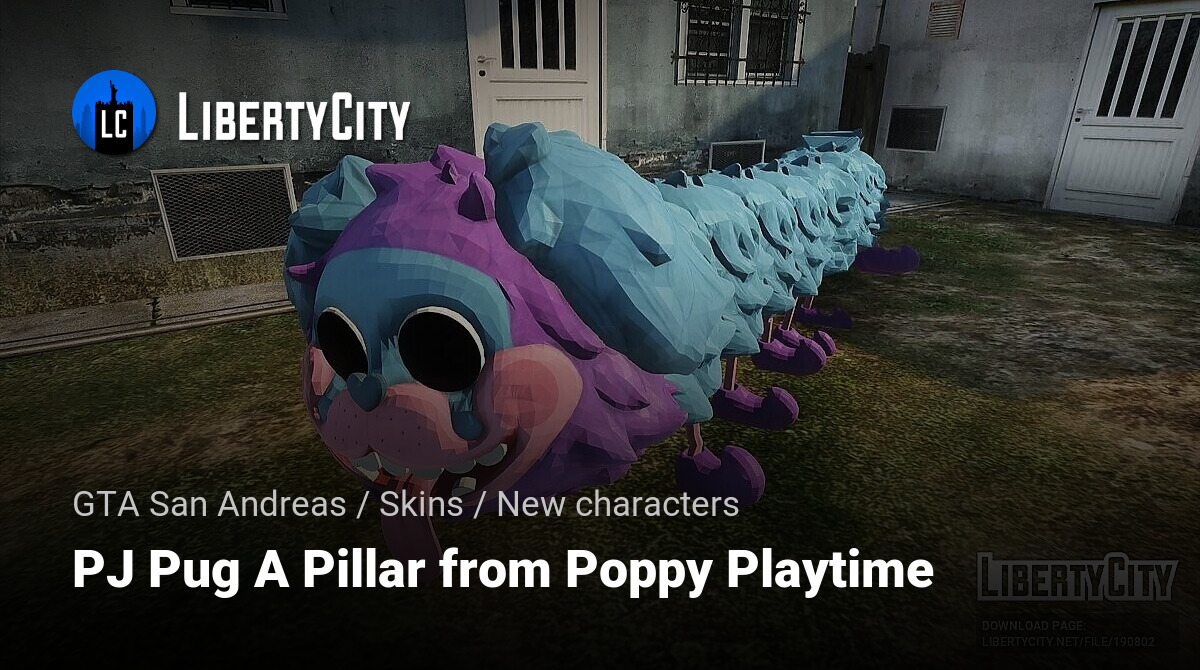 GTA San Andreas Poppy Playtime PJ Pug A Pillar Skin Mod 