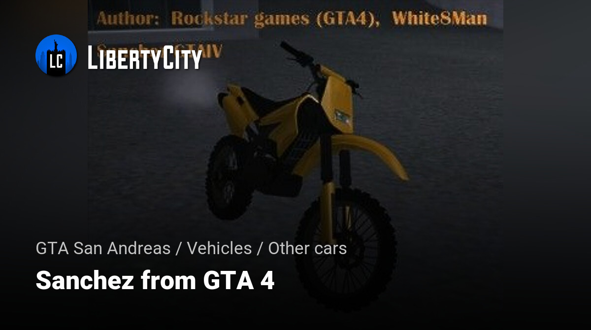Black Rockstar Moto Cross para GTA San Andreas