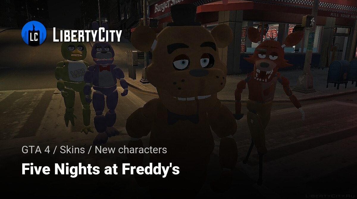 FIVE NIGHTS AT FREDDY'S 4 MOD! - FNAF 4 GTA IV PC Mods Fan Made Gameplay!  (GTA IV PC Mods) 